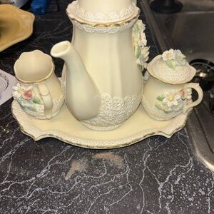 Vintage Floral Tea/Coffee Set w/ Tray – Cottagecore Decor